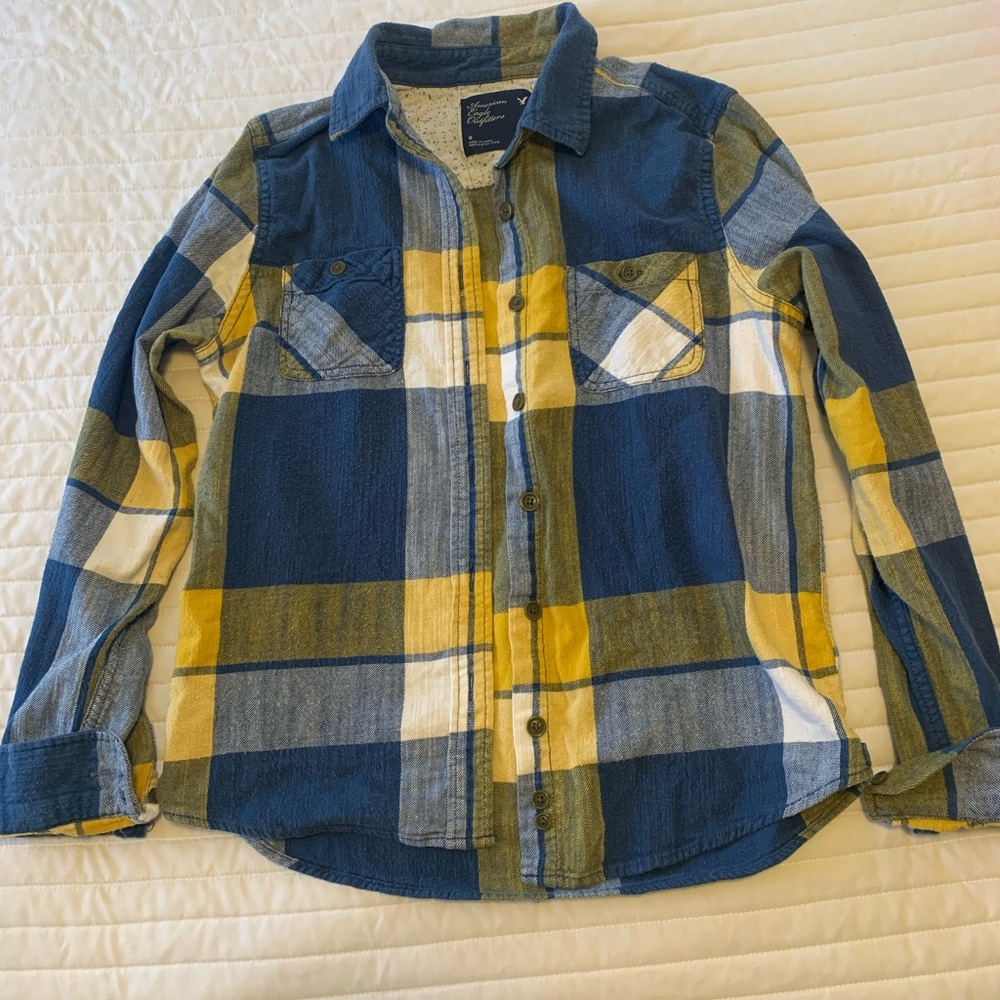 American Eagle flannel button up shirt